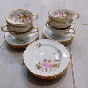 Autumn Dawn Bone China Japan-18 pieces with tea cups, saucers&dessert plates